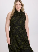 Floral Mock Neck Dress