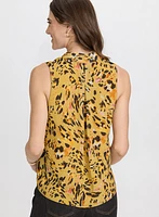Blouse léopard à effet cravate