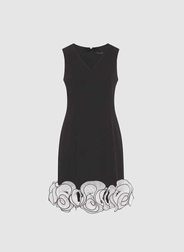 Organza Floral Hem Dress
