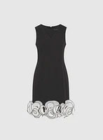 Organza Floral Hem Dress