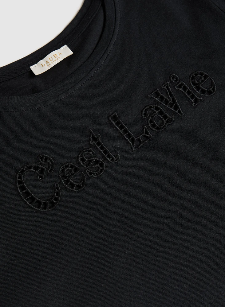 T-shirt à lettrage