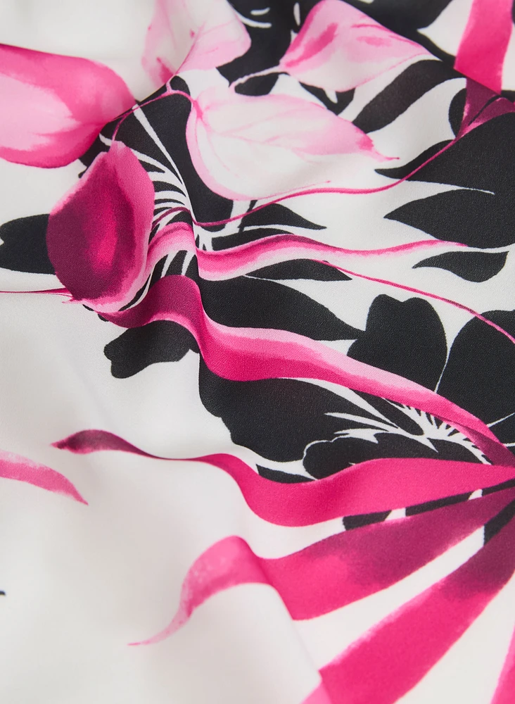 Sleeveless Floral Print Tee