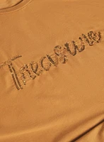 Sequined Script Tee