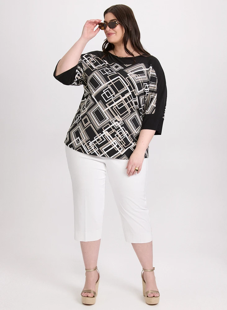 Geometric Colour Block Top