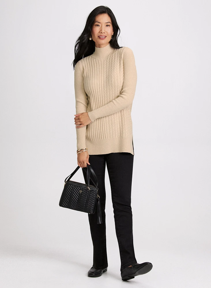 Cable & Rib Knit Sweater