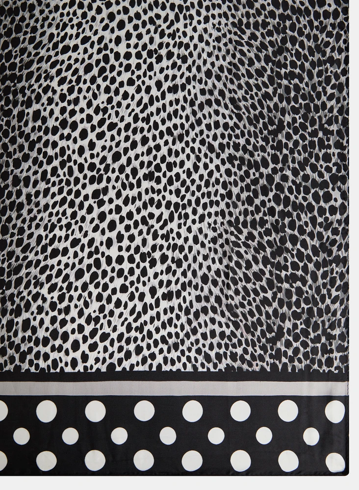 Mixed Leopard Print Scarf