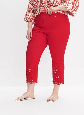 Melanie Lyne - Embroidered Straight-Leg Jeans