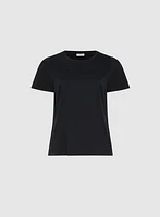 Cut-Out Script T-Shirt