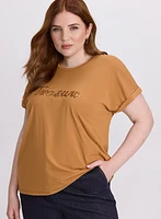 Sequined Script Tee