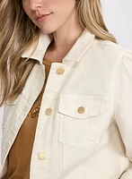 Puff Sleeve Denim Jacket