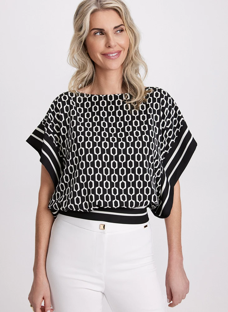 Geometric Print Top