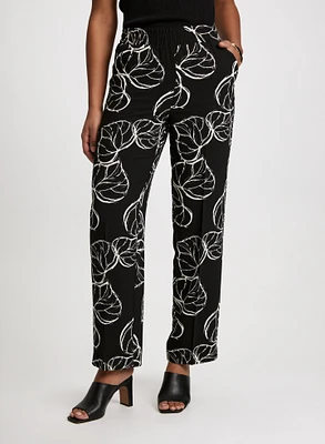 Pantalon en crêpe à jambe large