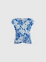 Front Knot Printed Top