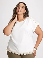 Crochet Trim T-Shirt
