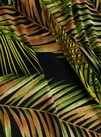 Palm Print Wide Leg Pants