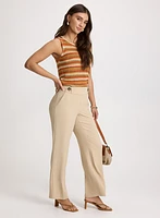 Wide-Leg Crepe Pants