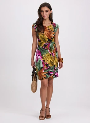 Tropical Tie-Waist Dress