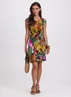 Tropical Tie-Waist Dress