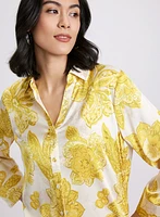 Satin Floral Blouse