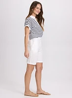 Linen-Blend Bermuda Shorts