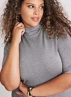 Metallic Mock Neck Top