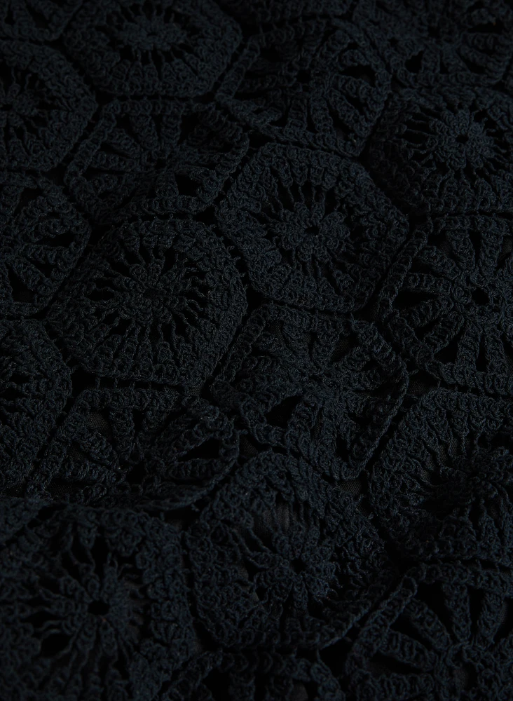 Crochet Trim Dress