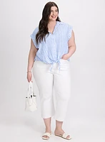 Stripe Button-Down Blouse