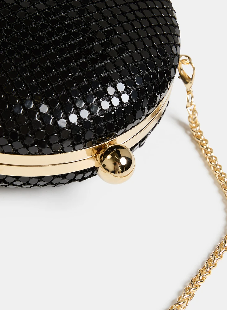 Pochette ronde métallique