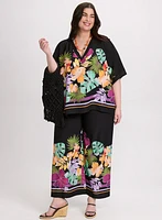 Joseph Ribkoff - Tropical Placement Print Blouse