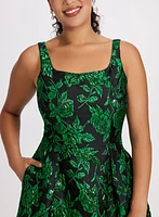 Metallic Jacquard Dress