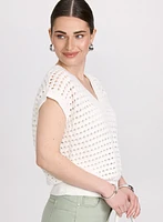 Open Knit Pullover