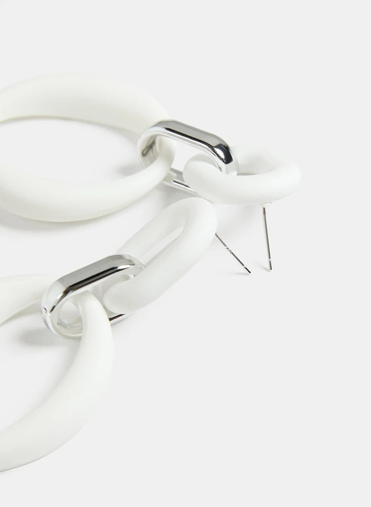 Rubber Oval Earrings