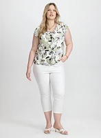 Haut floral volanté