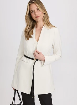 Blazer long à ceinture