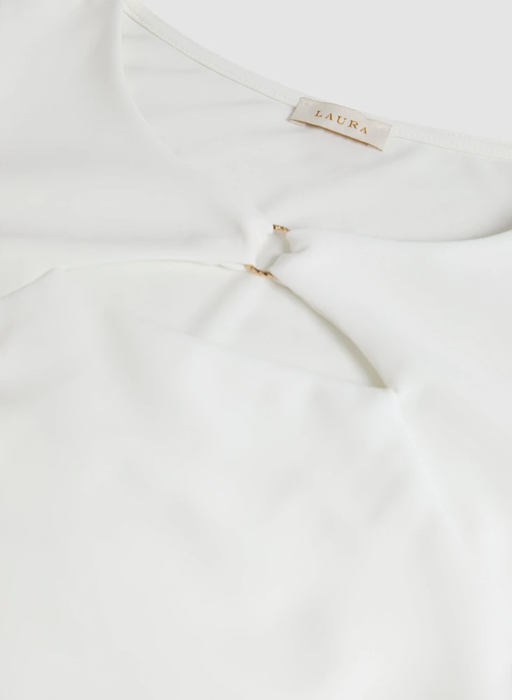 Cutout Detail Sleeveless Top