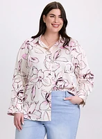 Floral Button-Down Blouse