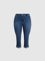 Rolled Cuff Denim Capris