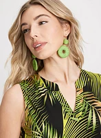 Palm Print Dress
