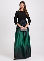 Ombre Satin Evening Dress