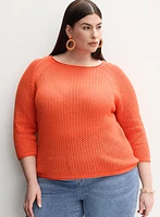 Pull en tricot ajouré