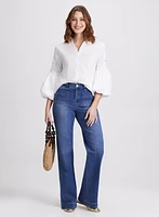 Embroidered Trim Blouse