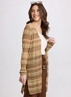 Striped Long Cardigan