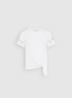 Embroidered Stretch-Cotton T-Shirt