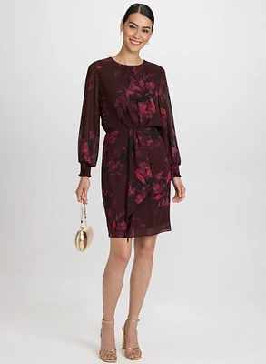Floral Flounce Front Dress