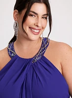 Robe volantée à pierres