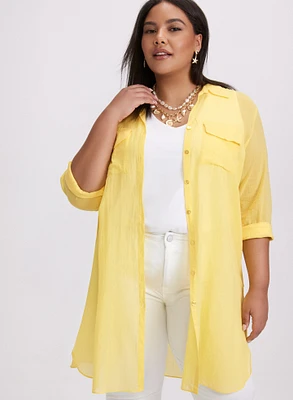 Button-Down Tunic Blouse