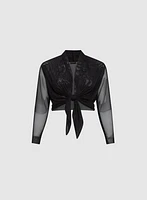 Mesh Long Sleeve Bolero