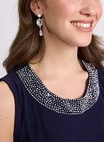Rhinestone Embellished Dress & Jacket Set