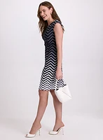 Zig-Zag Print Dress
