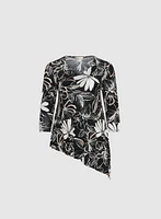 Floral Tie-Hem Top